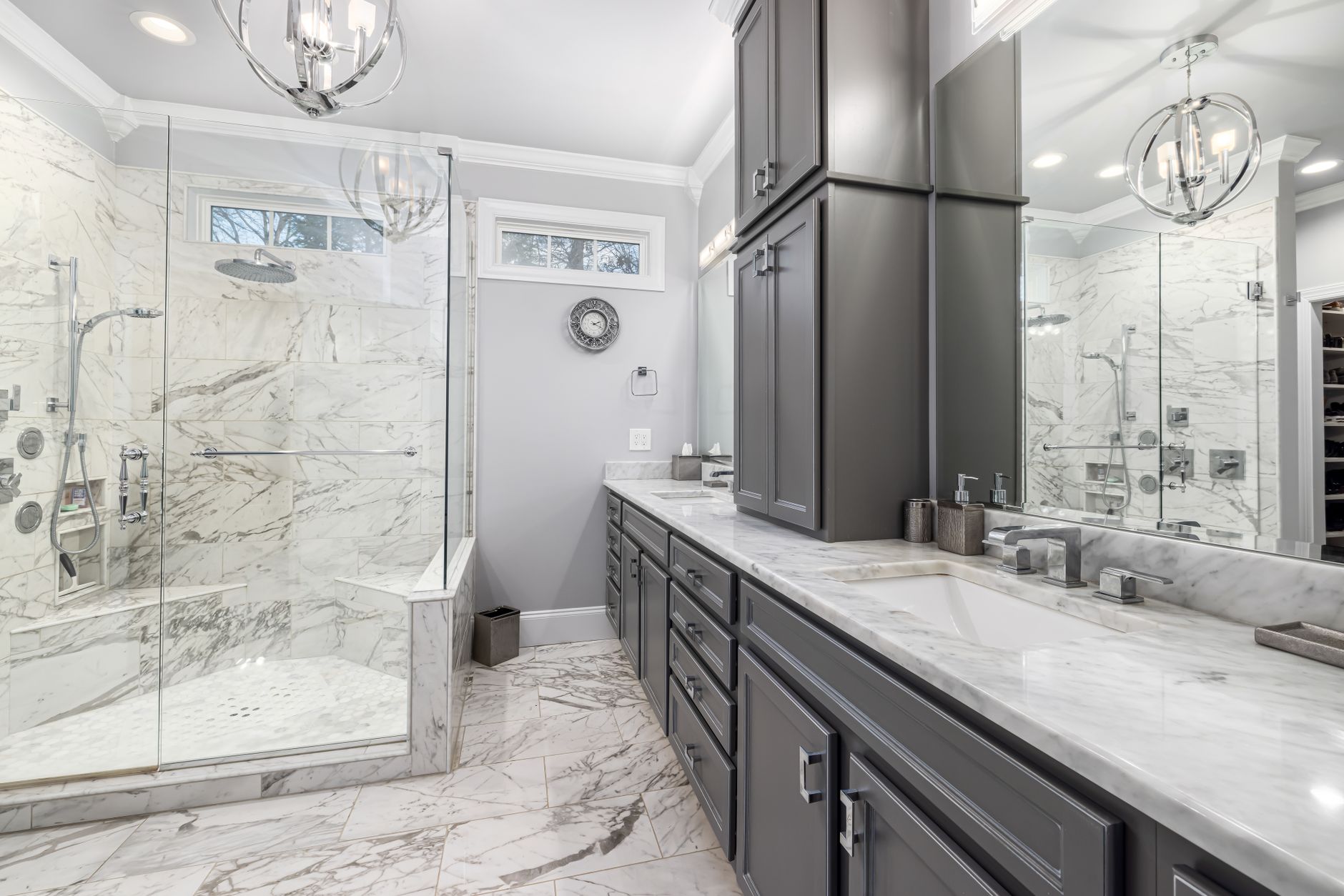 Pinterest Overload? The Truth About Cohesive Bathroom Design — Mobile cabinet design studio context photo in Camden, New Jersey